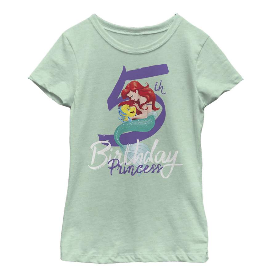 The Little Mermaid Girl’s 5th Birthday  T Shirt