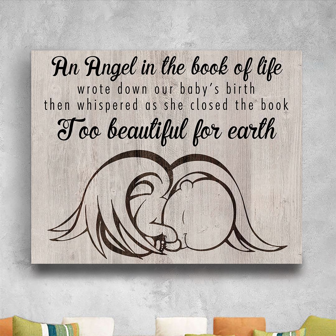 An Angle In The Bool Of Life Too Beautiful For Earth Horizontal Canvas Wall Art Home Decor