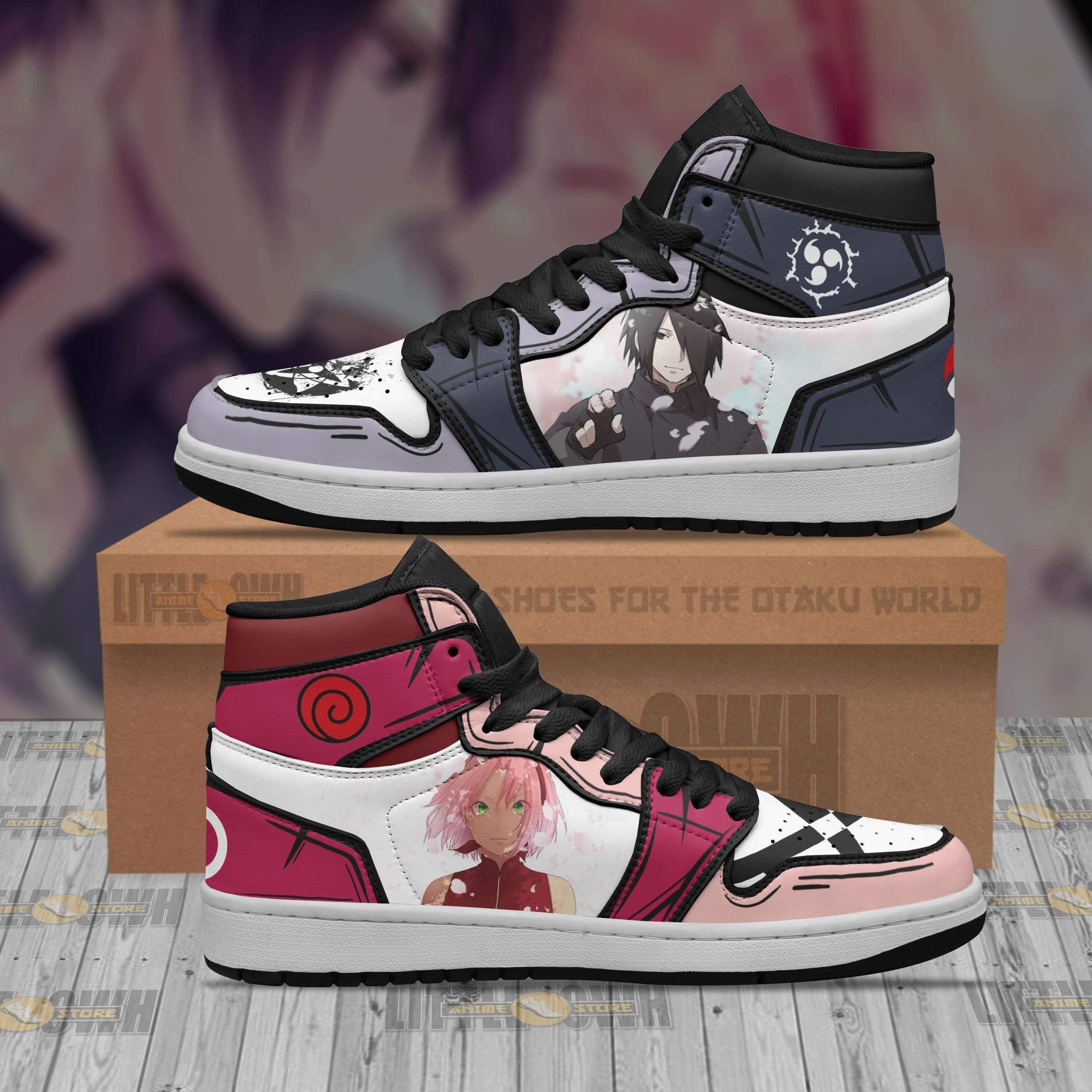 Sasuke X Sakura Sneakers Custom Nrt Anime Shoes