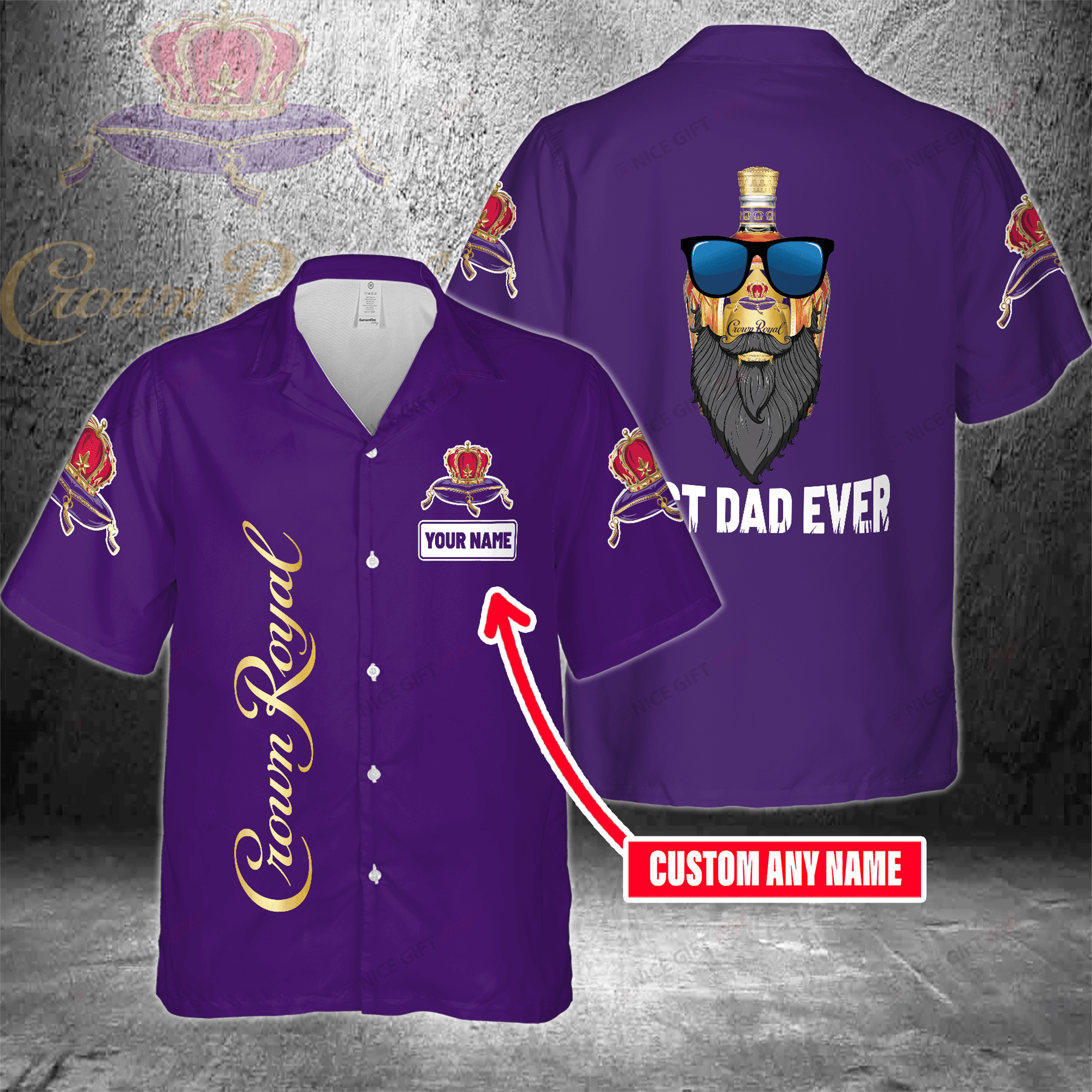 Crown Royal Custom Name Best Dad Ever Hawaiian Shirt 3Hs-R8E2