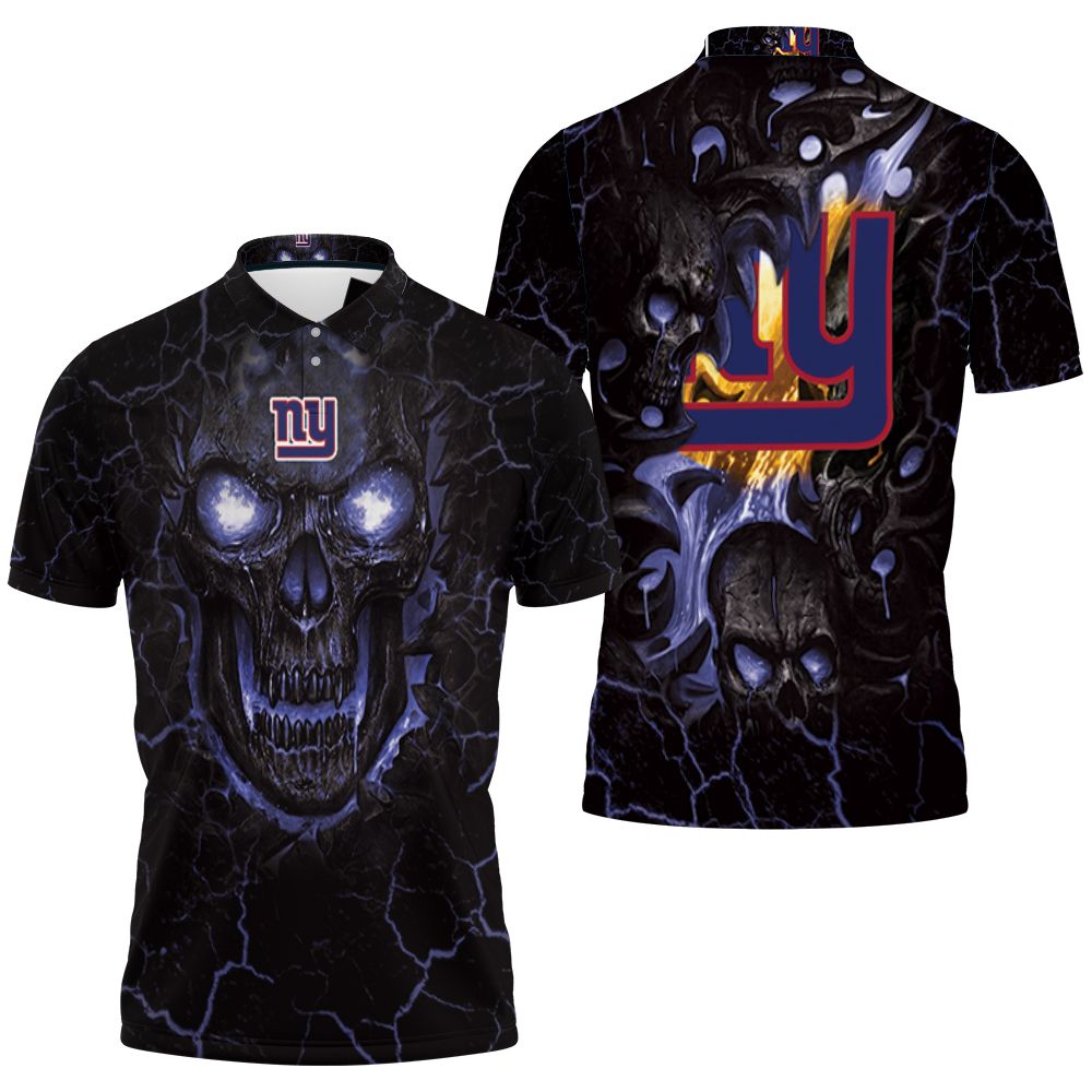 Lava Skull New York Giants 3D Jersey Polo Shirt All Over Print Shirt 3D T-Shirt