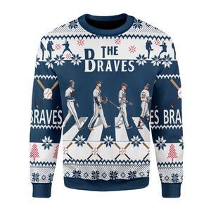 The Braves Walking Abbey Road Ugly Christmas Sweater | Unisex | Full Size | Adult | Colorful | US3572