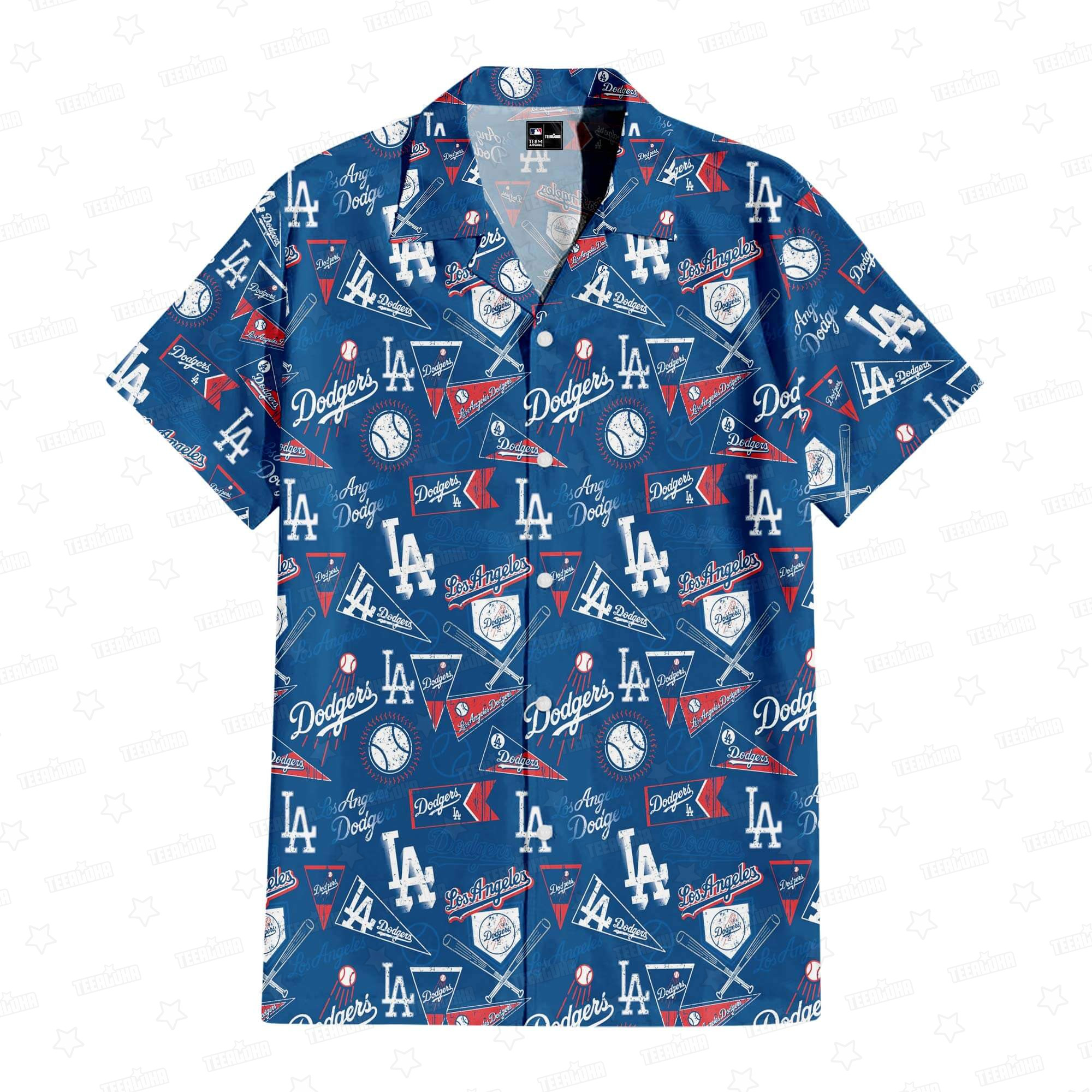 Los Angeles Dodgers Vintage Blue Hawaiian Shirt