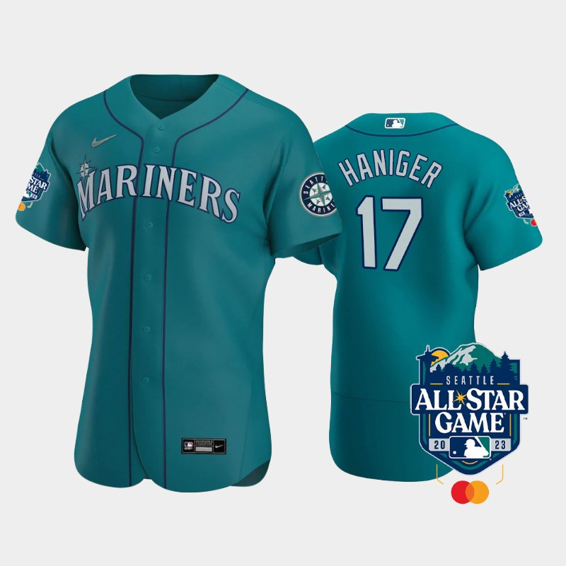 2023 All-Star Game Seattle Mariners 17 Mitch Haniger Aqua Jersey