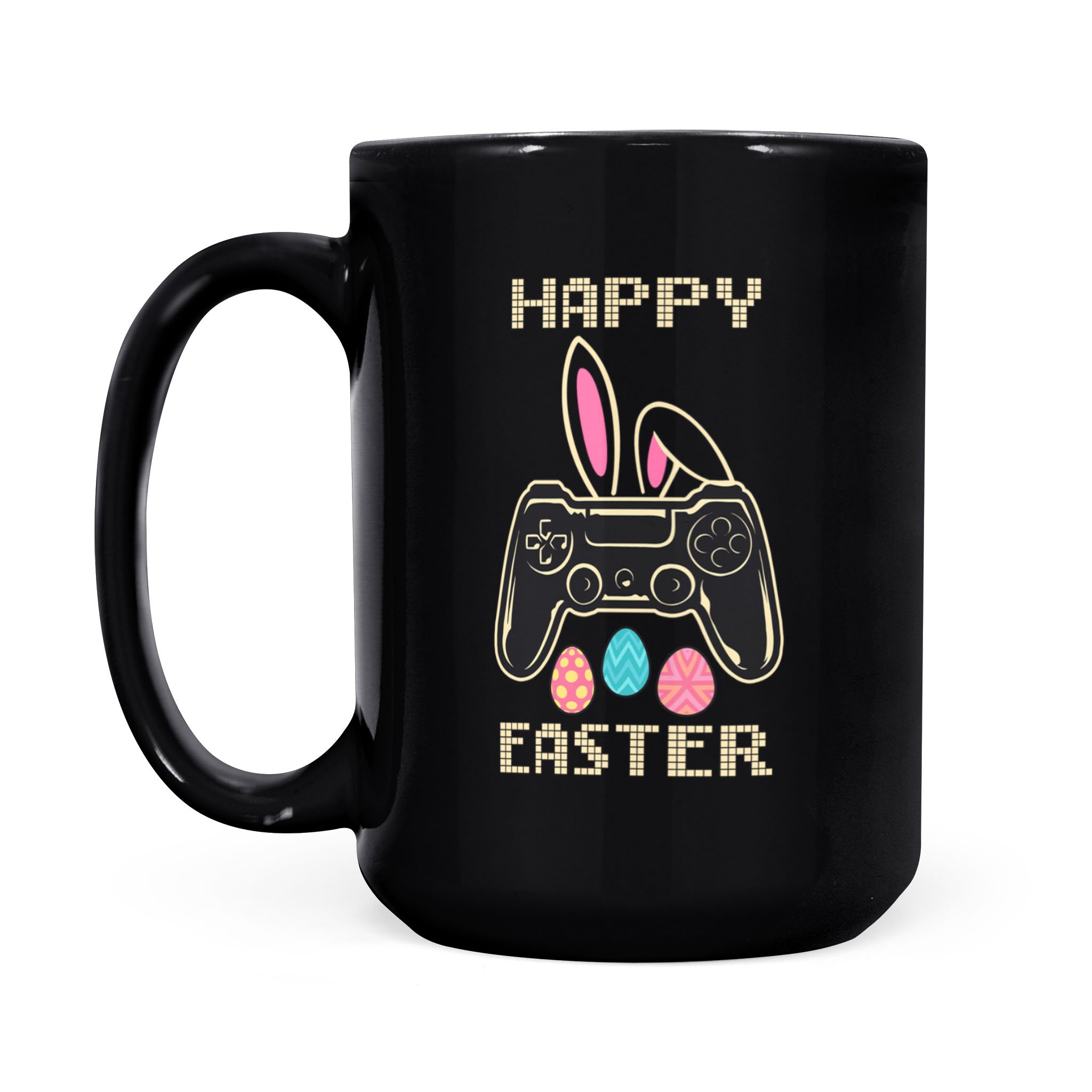 Video Game Easter Bunny Gaming Controller Gamer Boys Girls Mug – Black Mug