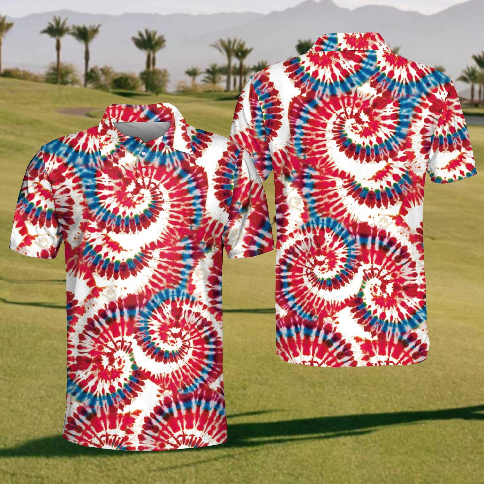 Tie Print Polo Shirt