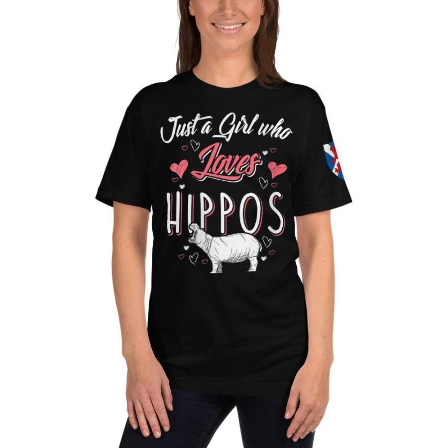 Womens Hippo Girl Animal Gift Africa Hippo Cute T-Shirt