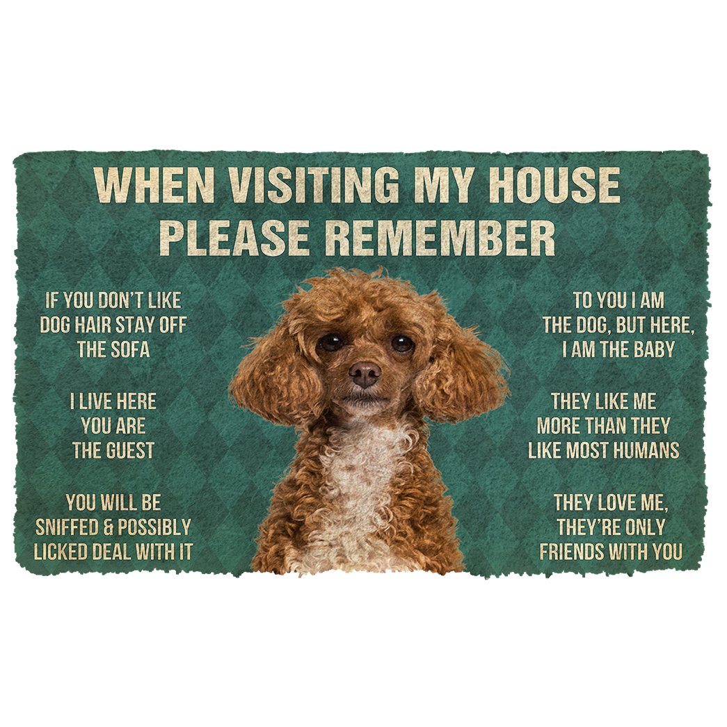 Gearhumans 3D Please Remember Poodle Dog’S House Rules Doormat