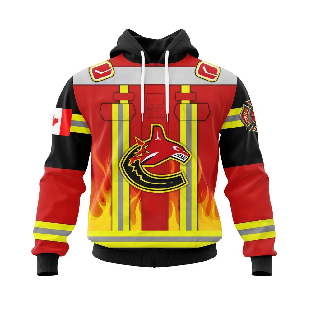 Hoodie Vancouver Canucks Honnor Firefighter Uniform V0622 Qtnhl080524A3744Hd