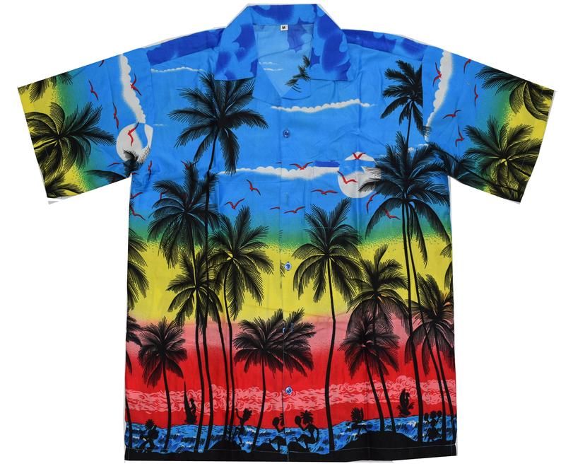 Beach Coconut Tree Multicolor Best Design Hawaii Shirt Ha107109