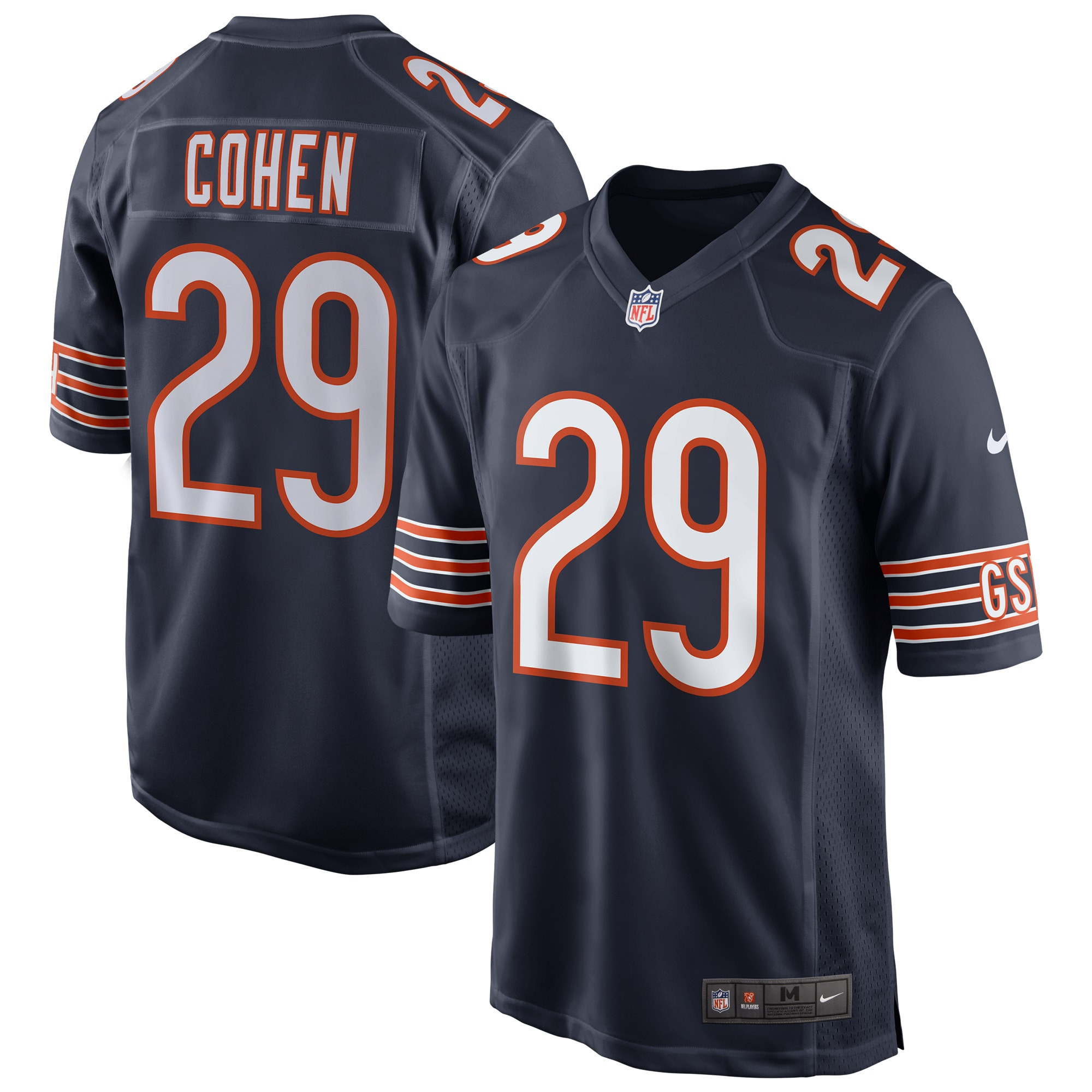 Tarik Cohen Chicago Bears Game Jersey – Navy NFL