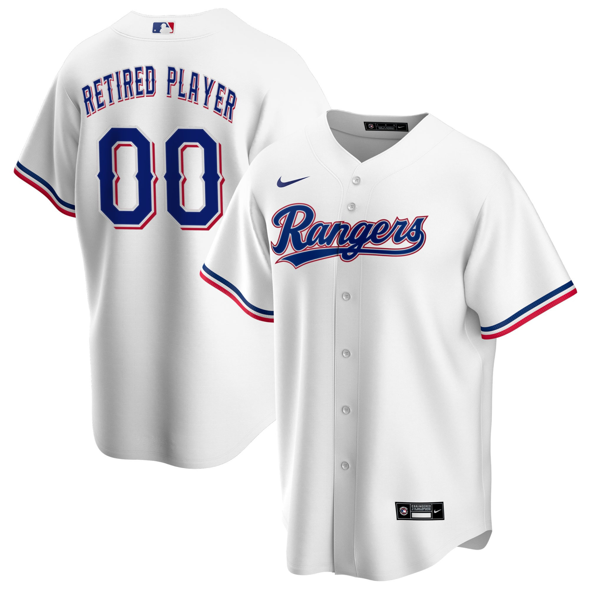 Texas Rangers Home Pick-a-player Retired Roster Replica Jersey – White Custom Jerseys MLB Ver 1