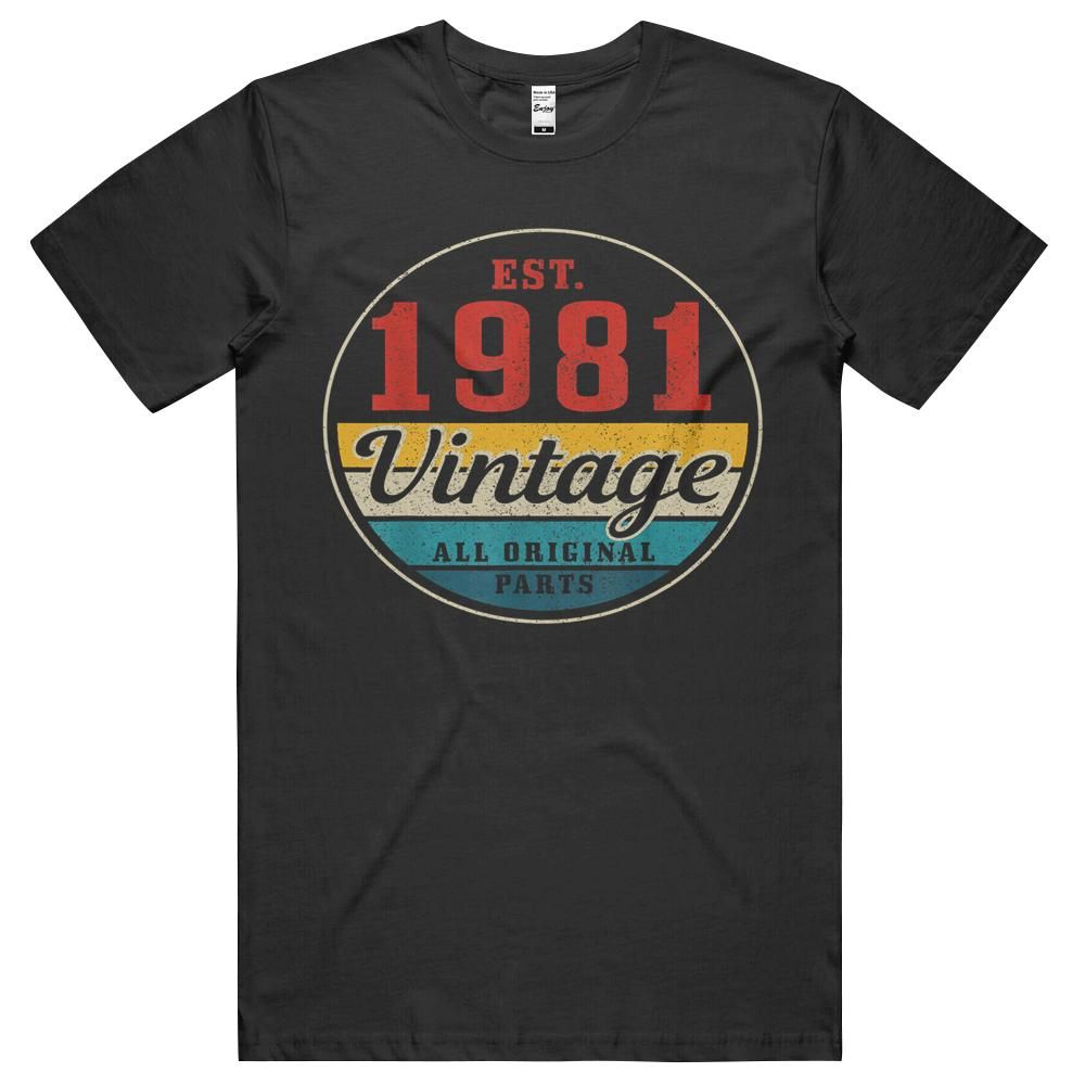 40th Birthday Gift Funny Vintage 1981 Original Parts Unisex Shirt