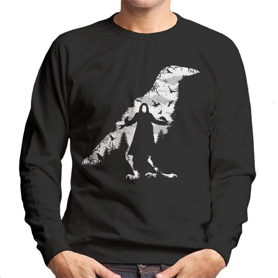 Crow Night Sky Collage Men’s Sweatshirt