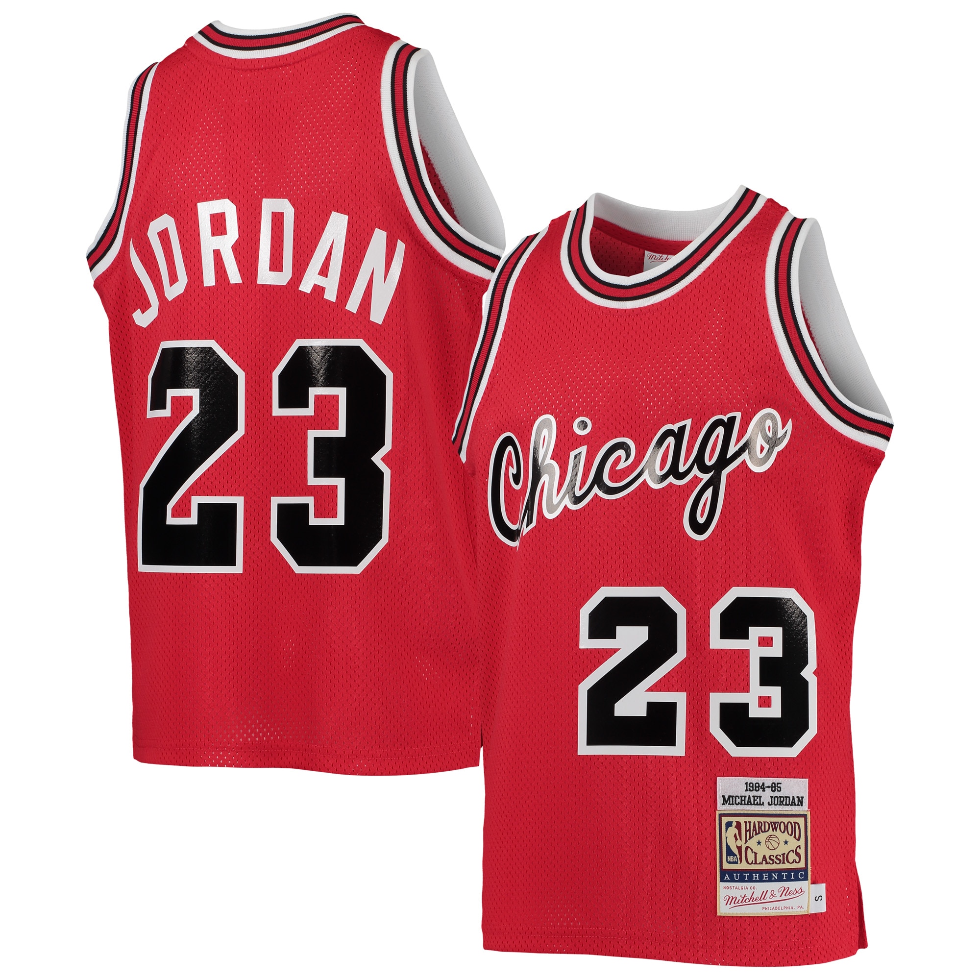 Michael Jordan Chicago Bulls Mitchell & Ness Youth 1984/85 Hardwood Classics Authentic Jersey – Red