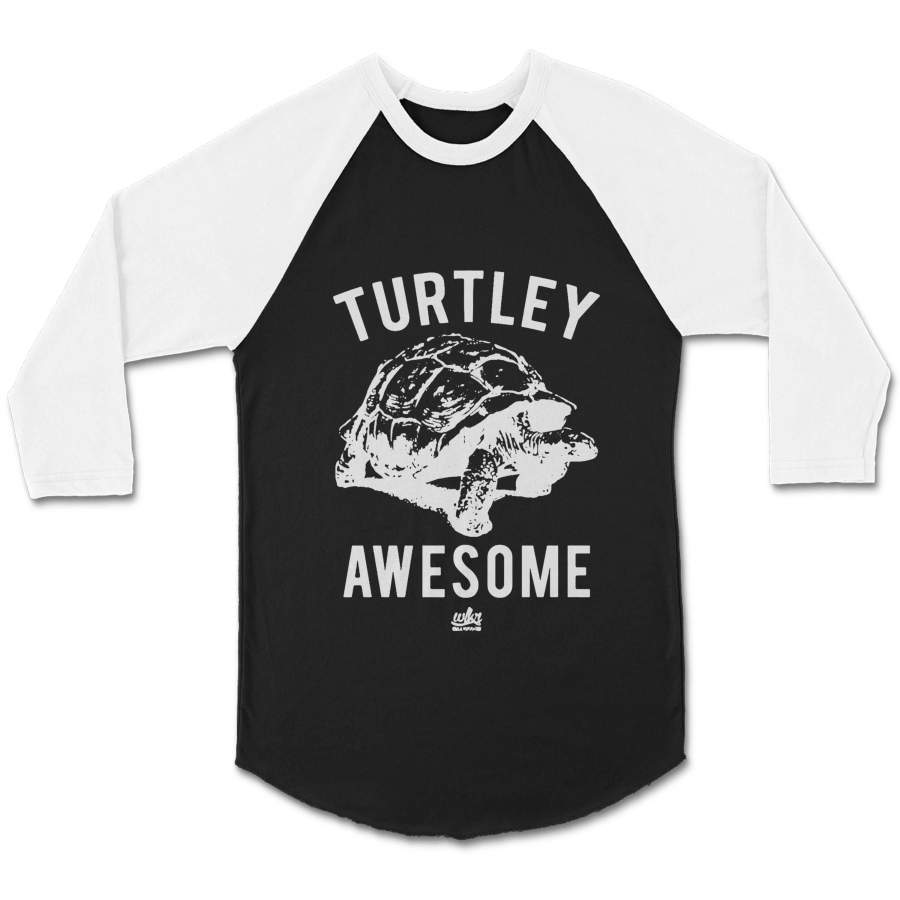 Turtley Awesome Funny Graphic Gift Animal CPY Unisex 3/4 Sleeve Baseball Tee T-Shirt