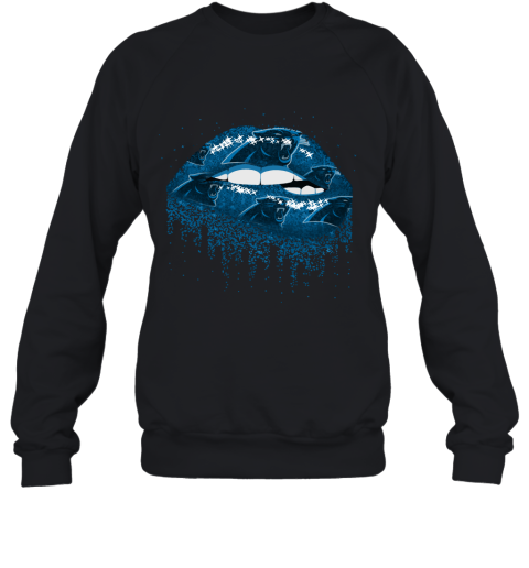 Biting Glossy Lips Carolina Panthers Football 2D Sweatshirt