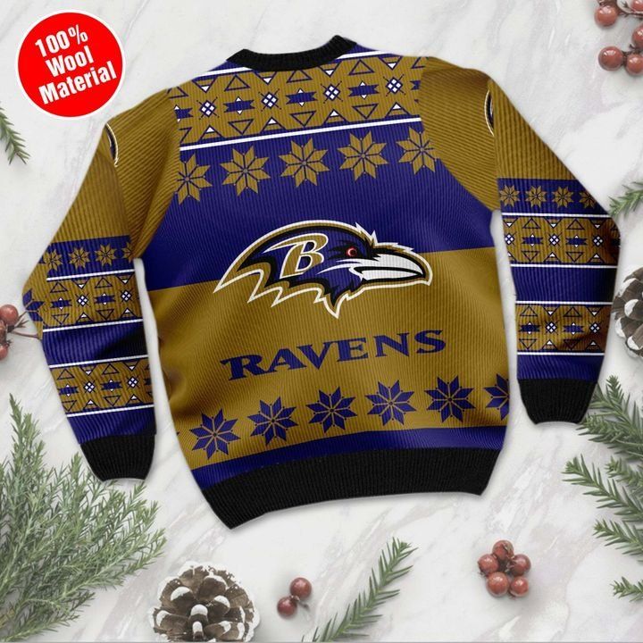 Baltimore Ravens Ugly Christmas Sweater, All Over Print Sweatshirt