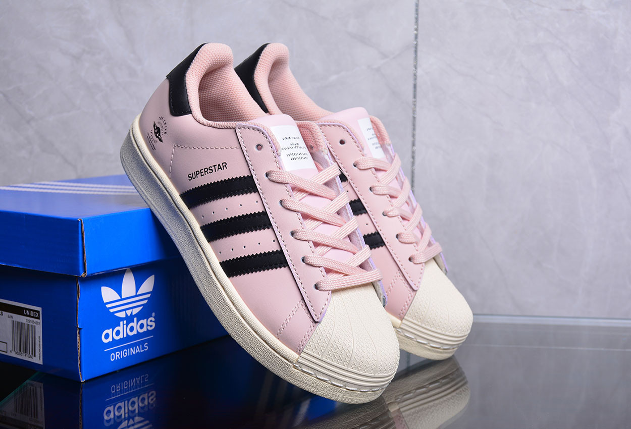 Adidas Superstar Icey Pink Core Black Beige Shoes Sneakers, Women SNK582734632