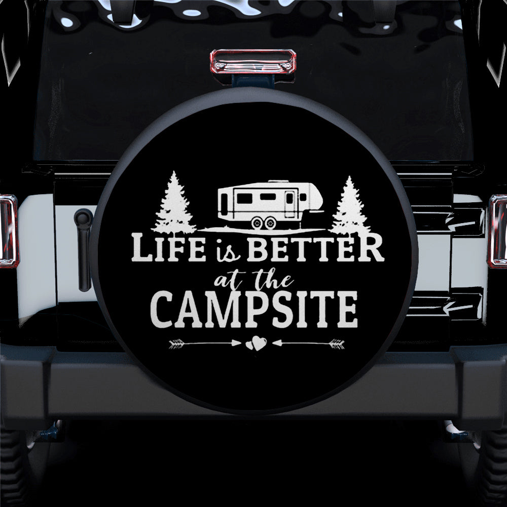 Life Is Better With Camping Jeep Car Spare Tire Cover Gift For Campers