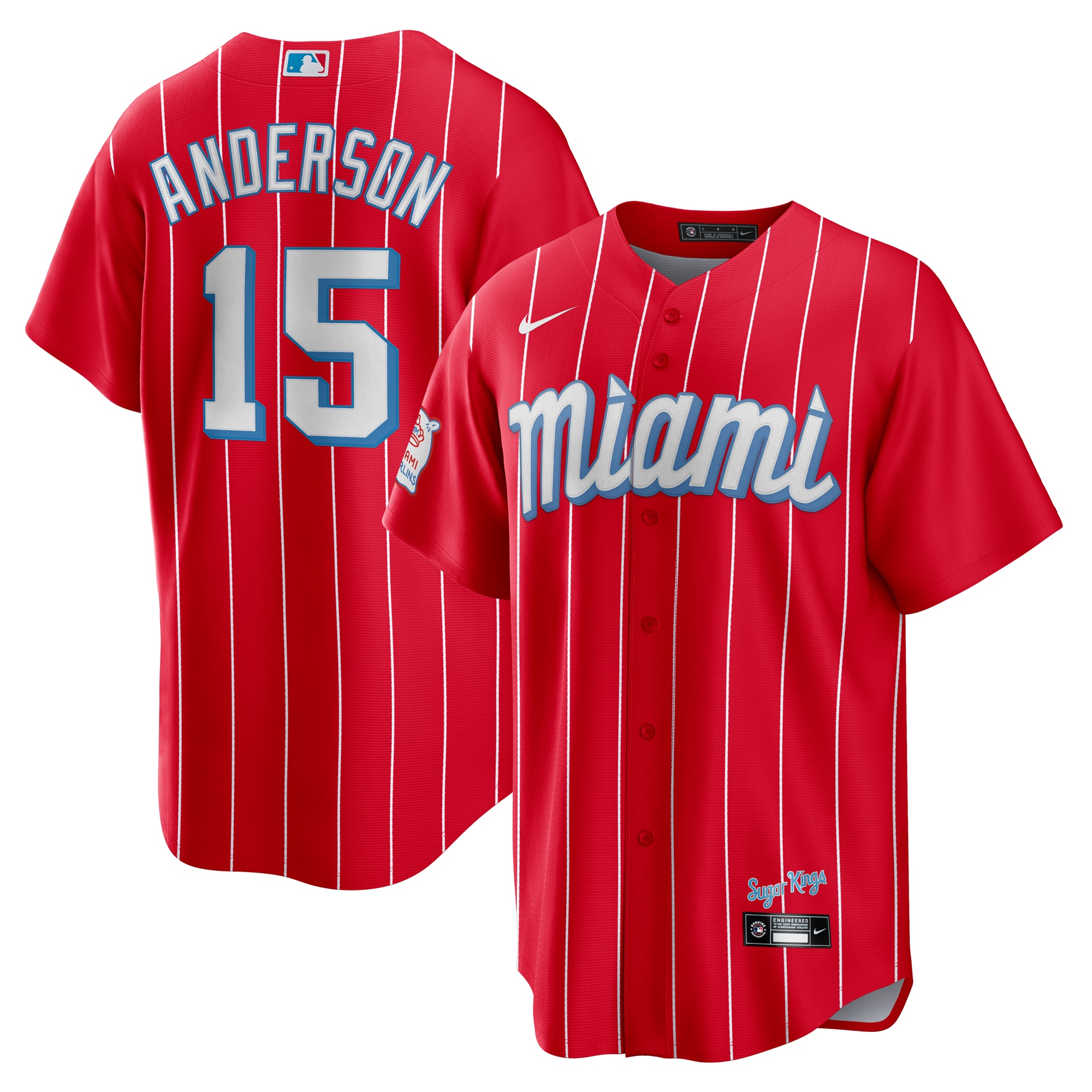 Brian Anderson Miami Marlins City Connect Replica Player Jersey – Red