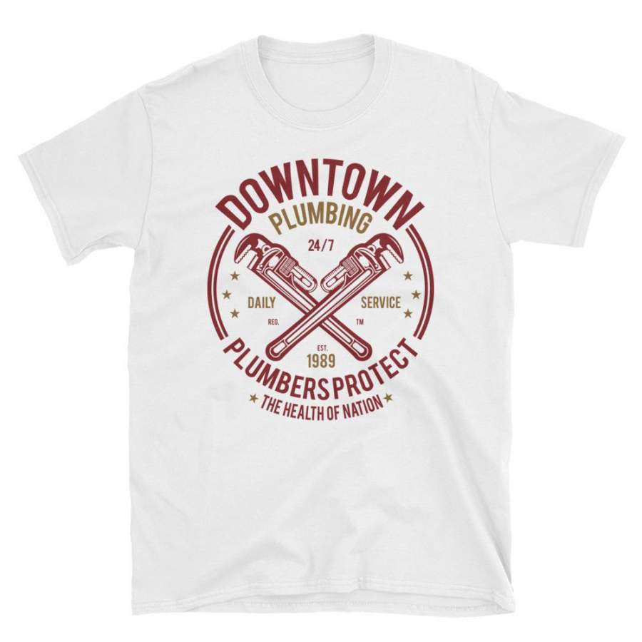 Downtown Plumbing Vintage Poster T-Shirt