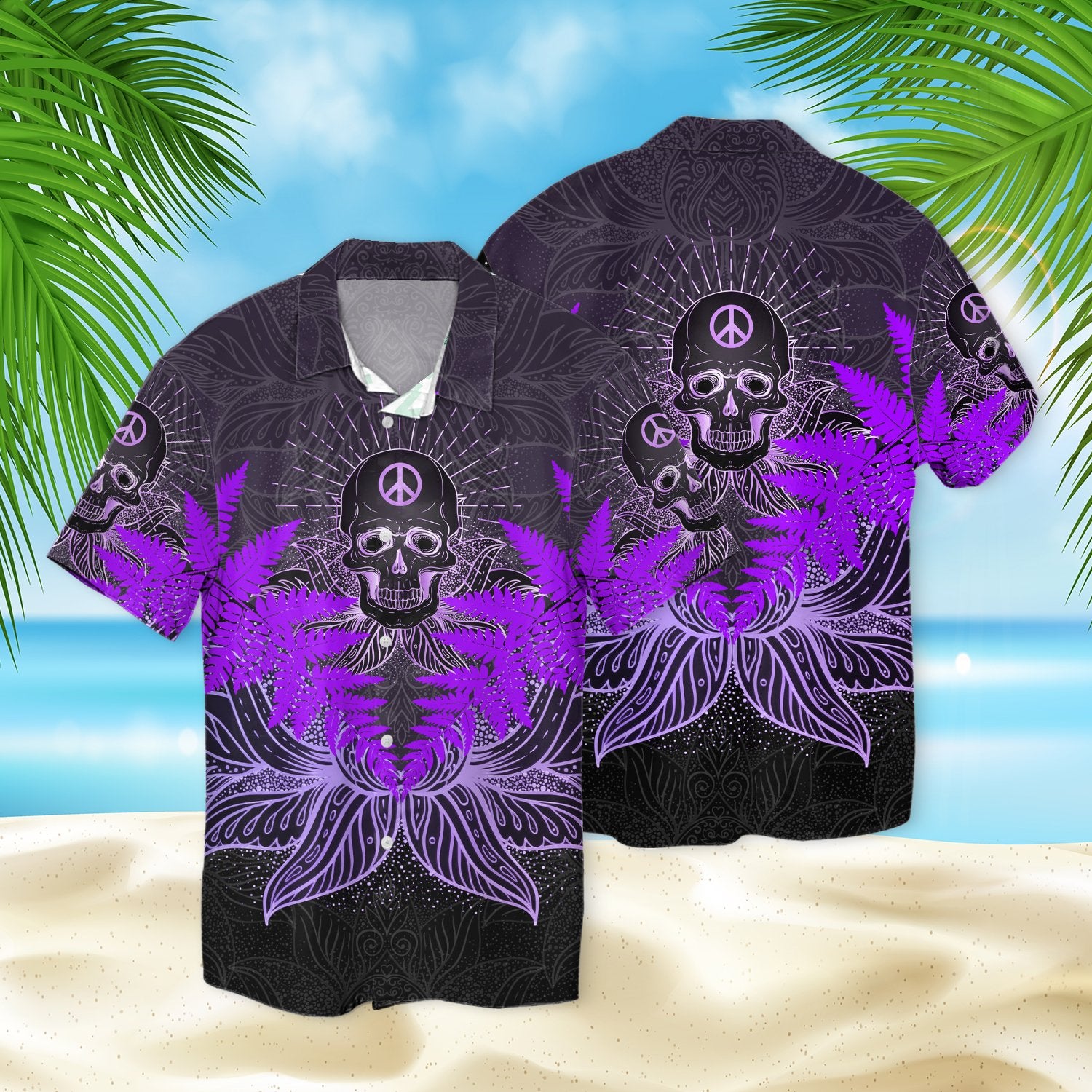 Skull Lotus Hawaii Shirt Ha51977