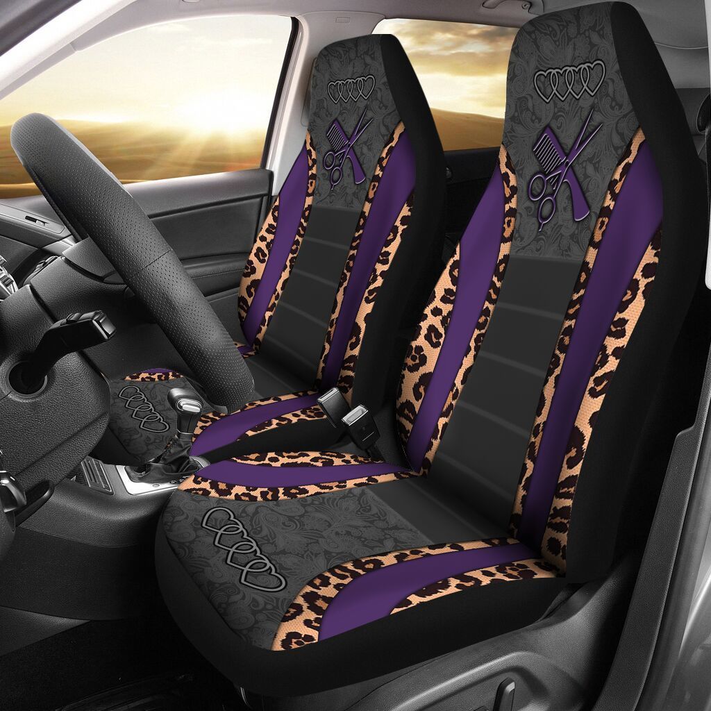 57CNVHSL – Hairstylist Leopard Vintage Car Seat Covers