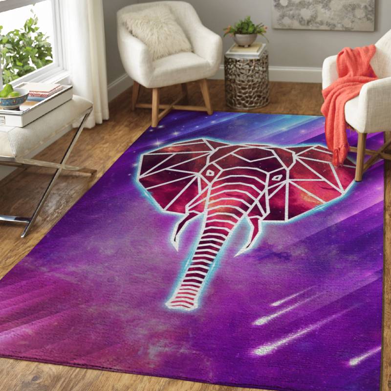 Polygon Galaxy Elephant – Polygon Animals Area Rug Carpet