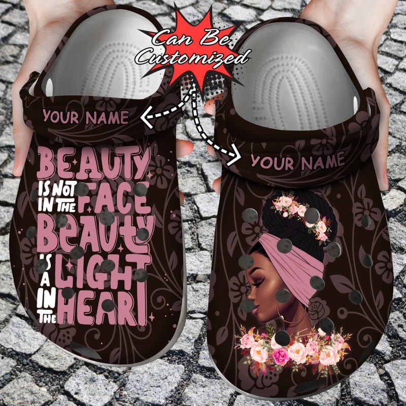 Black Women Personalized Beautiful African Women clog Shoes Custom