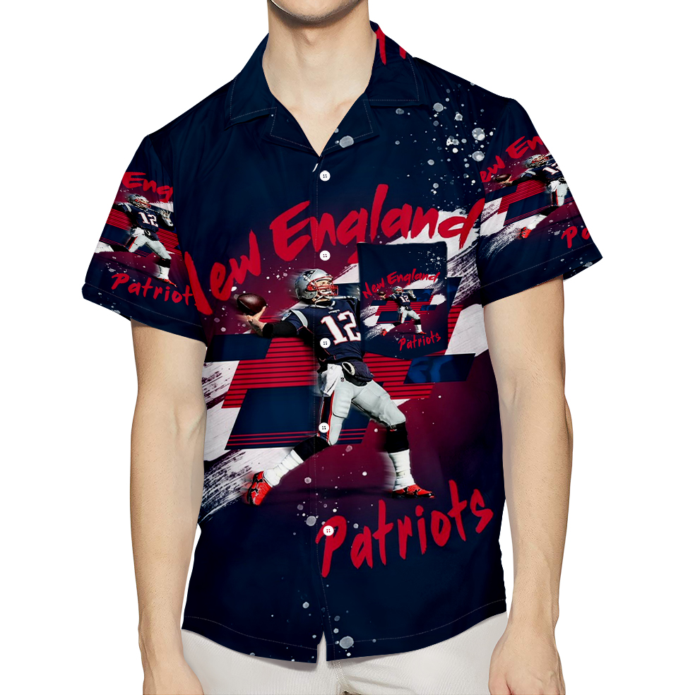 New England Patriots Players Throwing 3D All Over Print Summer Beach Hawaiian Shirt With Pocket