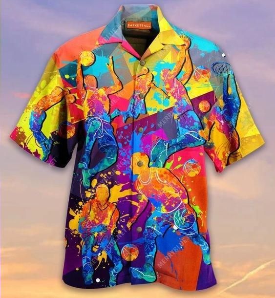 Check Out This Awesome Hawaii Aloha Shirts Colorful Basketball Ha16049