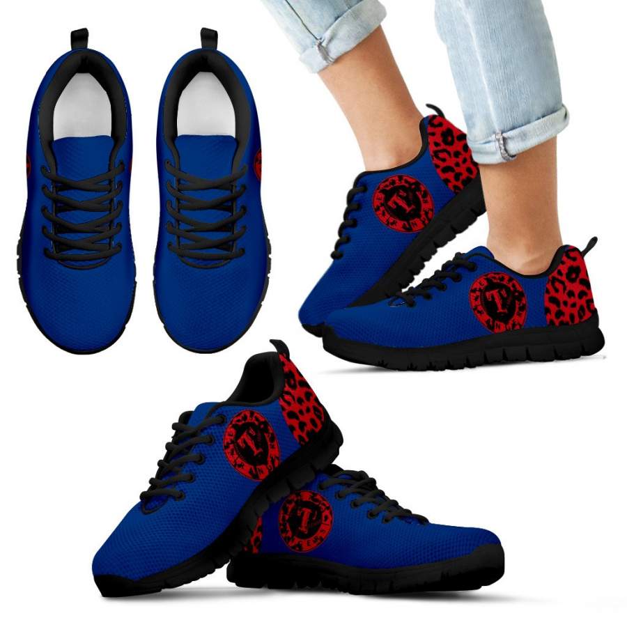 Cheetah Pattern Fabulous Texas Rangers Sneakers