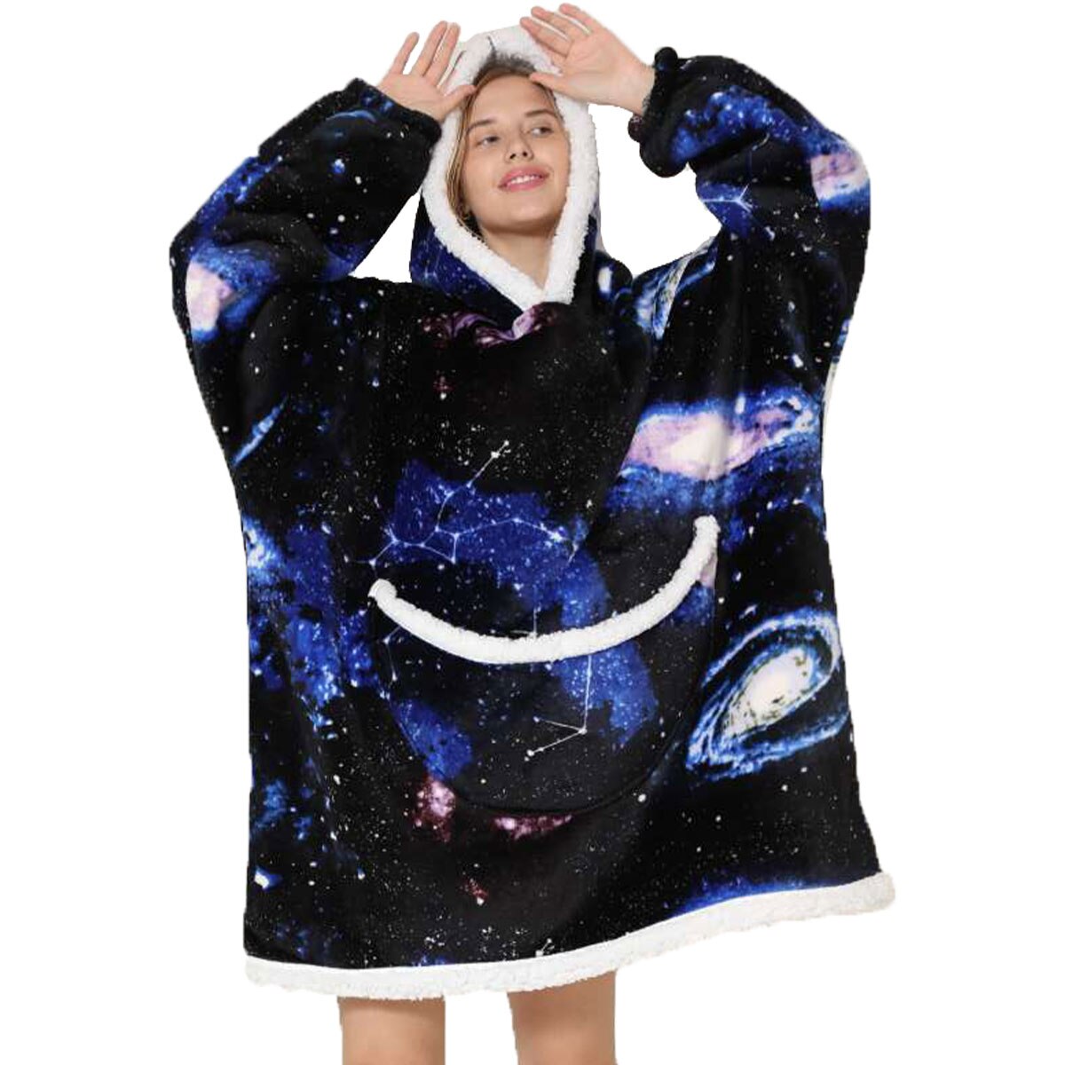 Oversized Soft Warm Winter Hoodies Sweatshirt Fleece Comfortable Flannel Plush TV Blanket Wearable Blanket for Women Men Adults alx