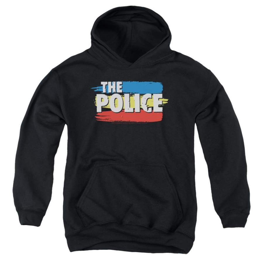 The Police Three Stripes Logo Youth Hoodie (Ages 8-12)