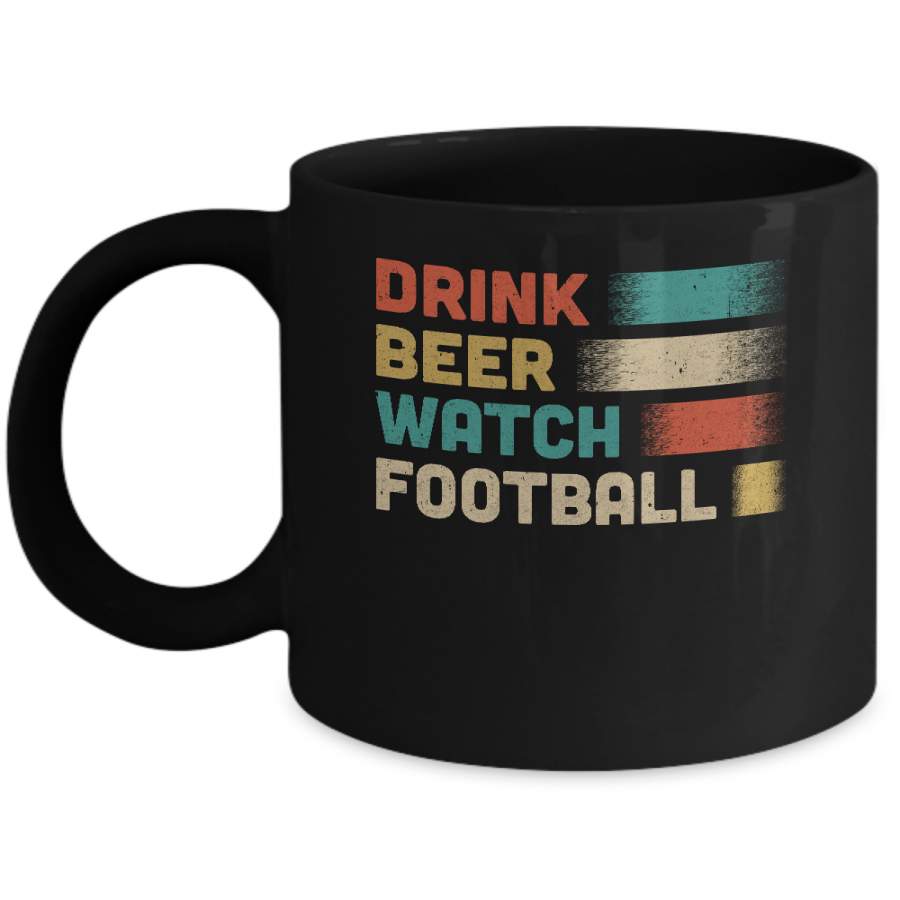 Vintage Drink Beer Watch Football For Gameday Mug