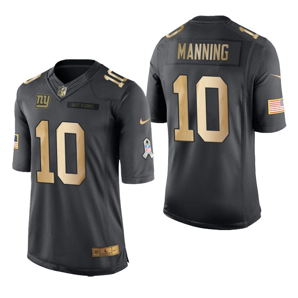 New York Giants Eli Manning Salute To Service Anthracite Mens Jersey