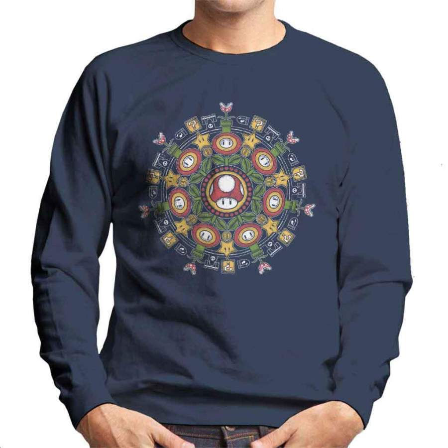 Super Mario 1UP Mandala Men’s Sweatshirt