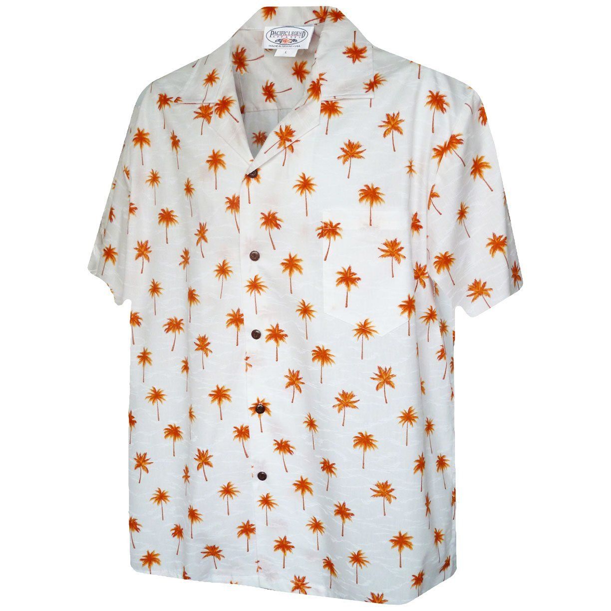 Palm Tree Matrix Orange Hawaii Shirt Ha110119