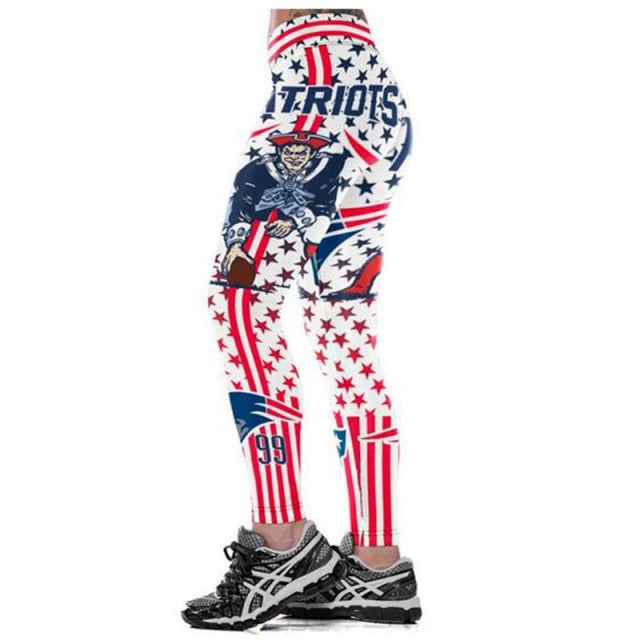 Red White & Blue New England Patriots Leggings