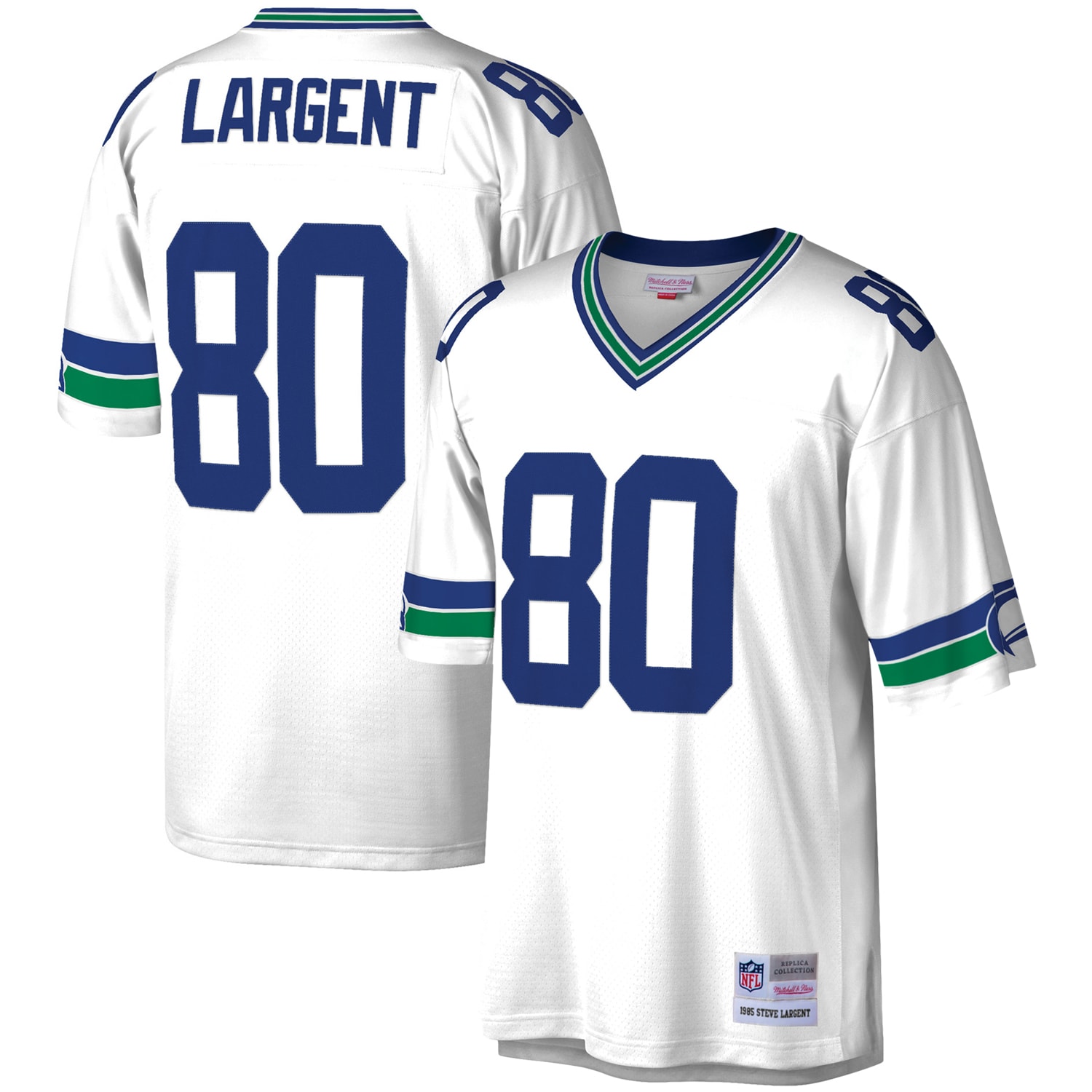 Men’s Seattle Seahawks Steve Largent Mitchell & Ness White Legacy Jersey