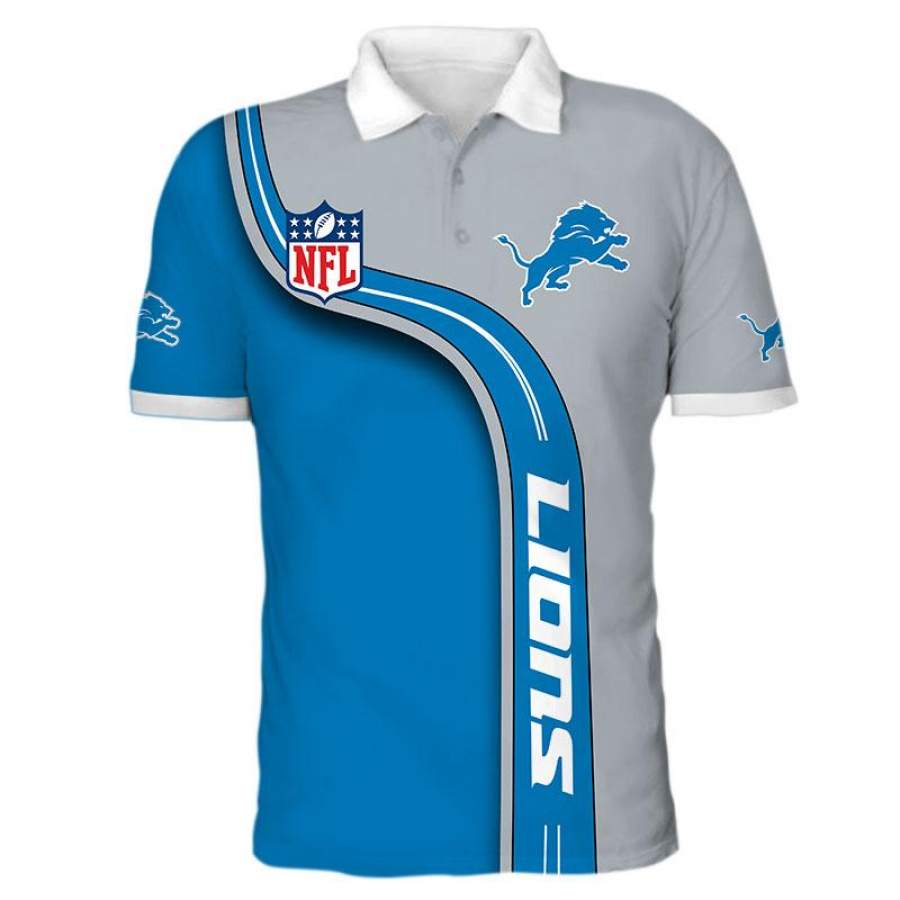 Men’s Detroit Lions Polo Shirt 3D