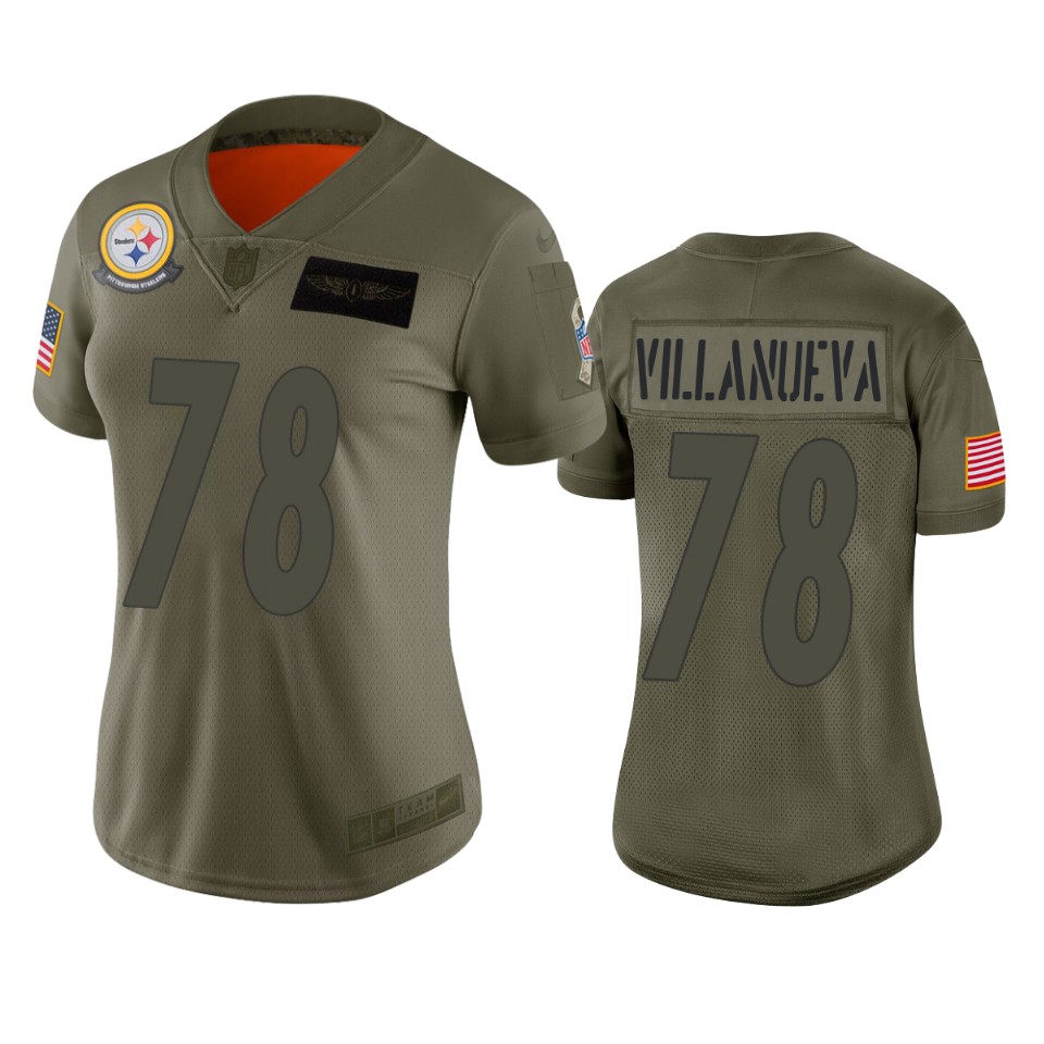 Womens Pittsburgh Steelers Alejandro Villanueva Camo 2019 Salute To Service Limited Jersey