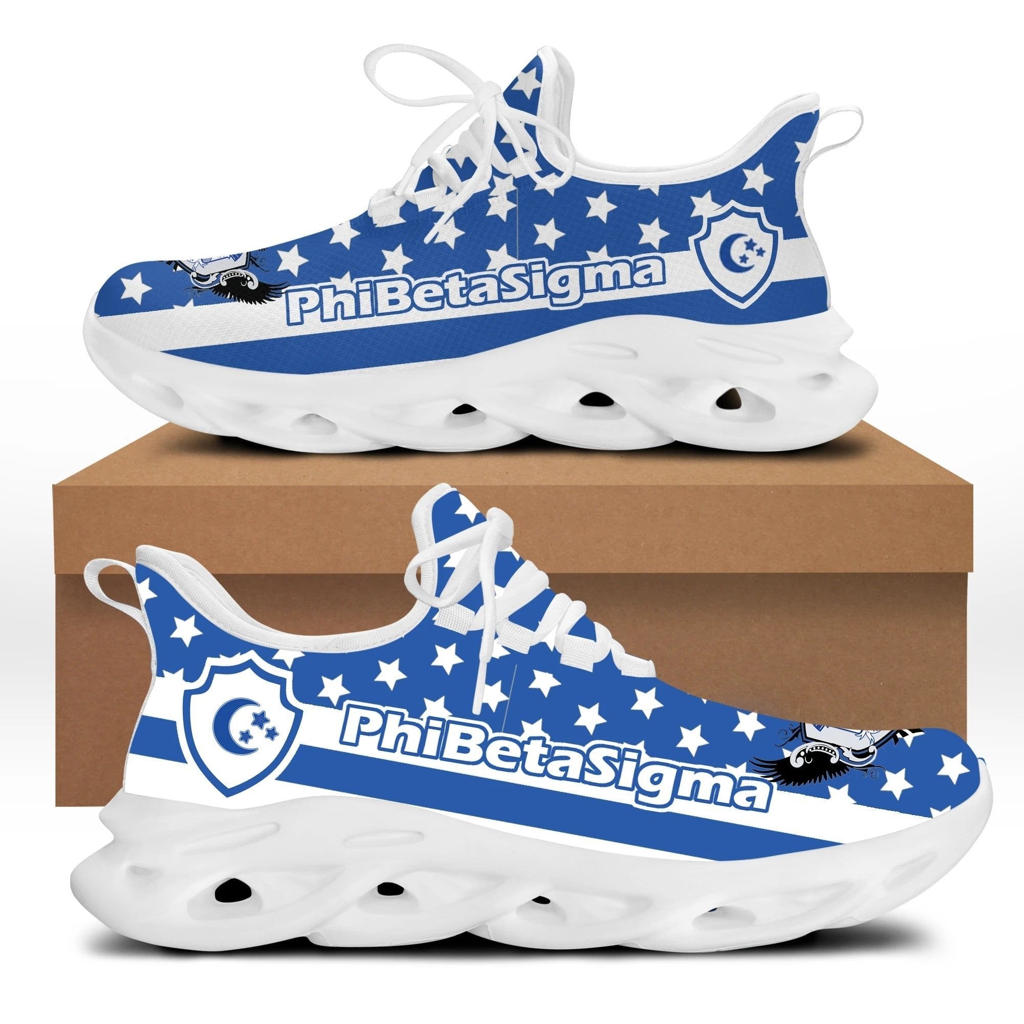 Fraternity Footwear – Phi Beta Sigma Stars Clunky Sneakers