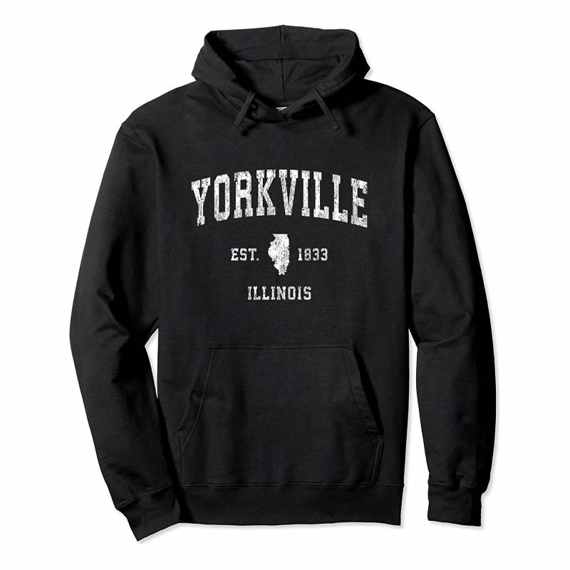 Yorkville Illinois IL Vintage Athletic Sports Design Pullover Hoodie, T Shirt, Sweatshirt