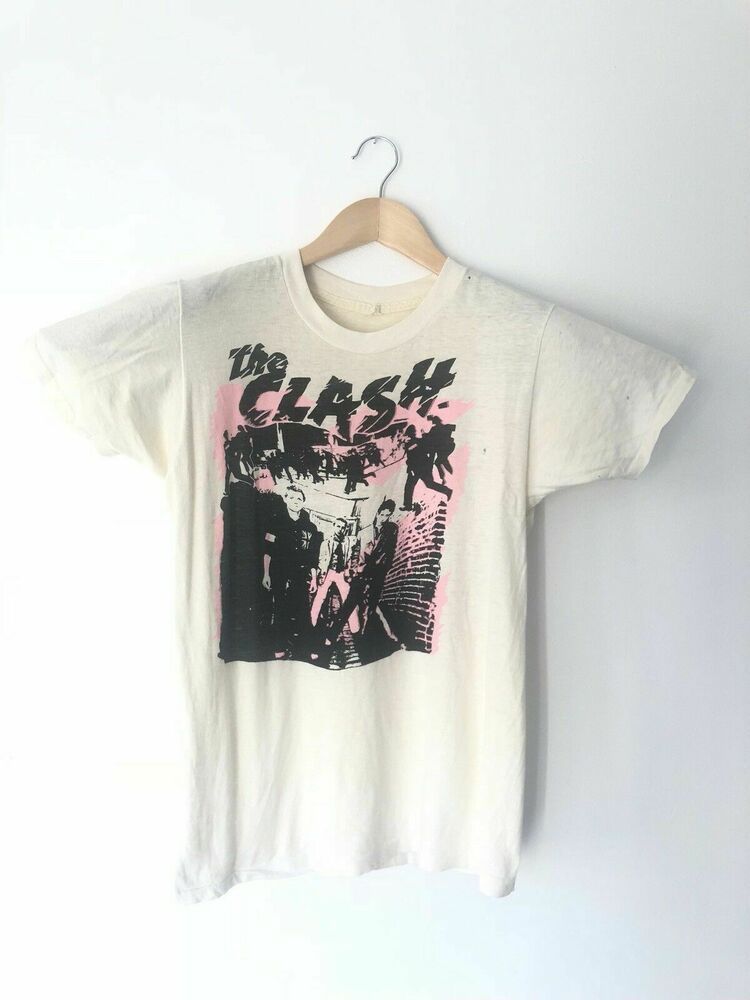 Vtg 70S 80S The Clash Shirt Band Punk Rock T Disstressed Shirt