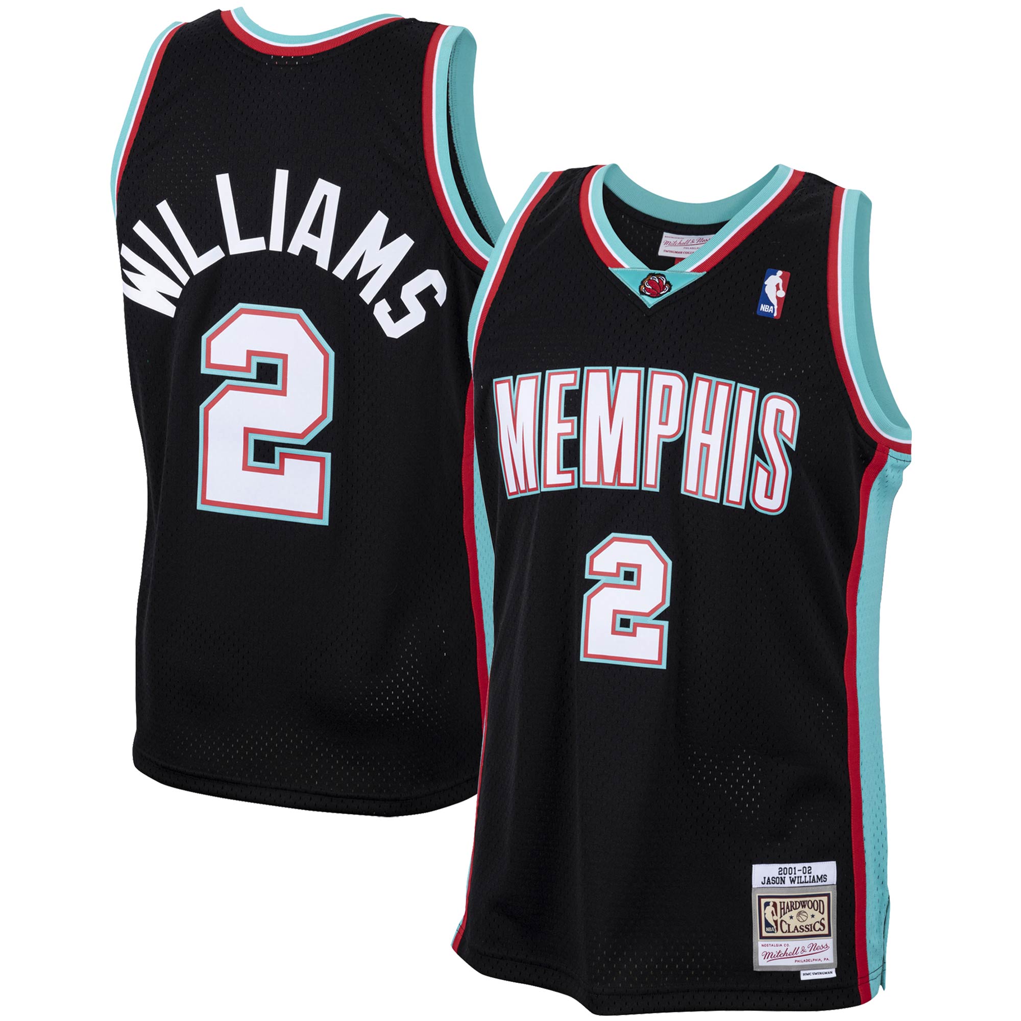 Jason Williams Memphis Grizzlies Mitchell & Ness 2001/02 Hardwood Classics Swingman Jersey – Black