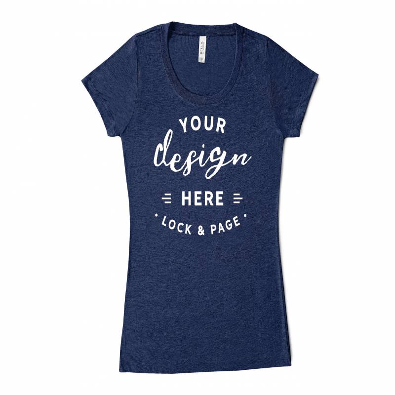 Download Navy Bella Canvas 8413 Triblend T-Shirt Mockup Women's ...