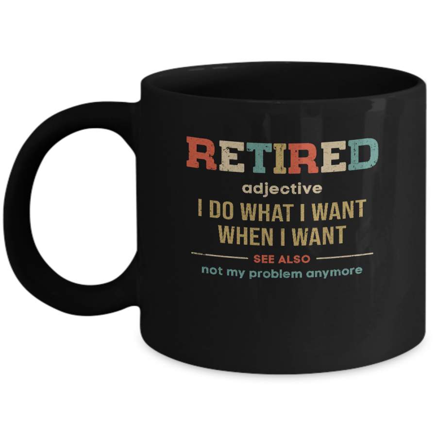 Vintage Retired Definition Funny Retirement Gift Mug