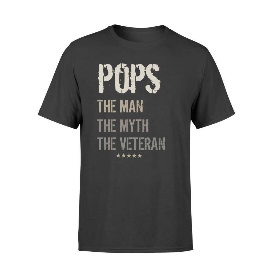 YOLOstuff pops the Man the Myth the Veteran T-shirt